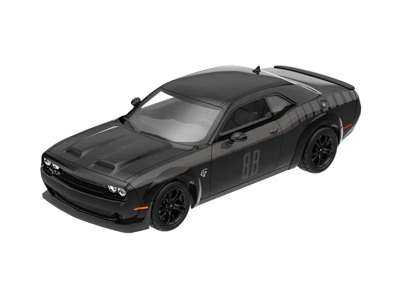 Pre-Order 2017 Dodge Challenger Srt Hellcat Widebody (Black Bandit Series 31) Diecast 1:64 Scale Model - Greenlight 28190A 1