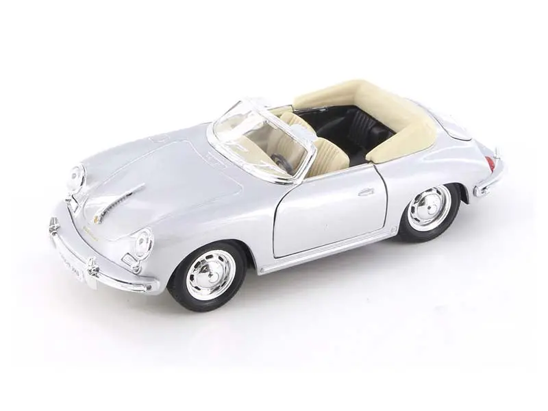 Porsche 356B Roadster Silver (Nex) Diecast 1:24 Scale Model Car - Welly 29390Sil 1