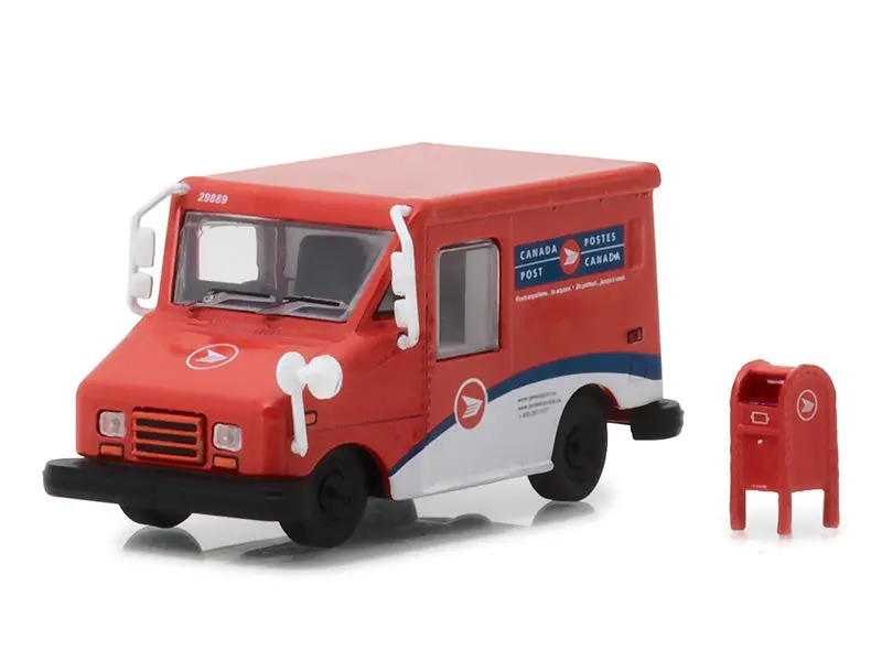 Canada Postal Service - Long Life Postal Mail Delivery Vehicle W/ Mailbox Accessory Diecast 1:64 Scale Model - Greenlight 29889 1