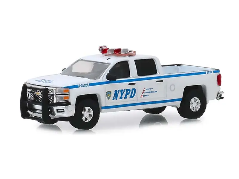 2015 Chevrolet Silverado - New York City Police Dept Nypd Diecast 1:64 Scale Model - Greenlight 30093 1
