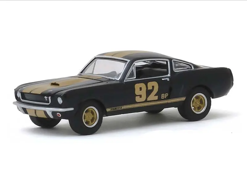 1966 Shelby Mustang Gt350h #92 Bp - Black W/ Gold Stripes Diecast 1:64 Scale Model - Greenlight 30123 1