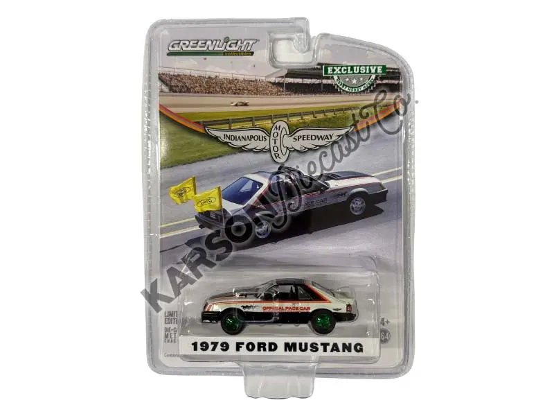 Chase 1979 Ford Mustang 63Rd Annual Indianapolis 500 Mile Race Official Pace Car Diecast 1:64 Scale Model - Greenlight 30166 1
