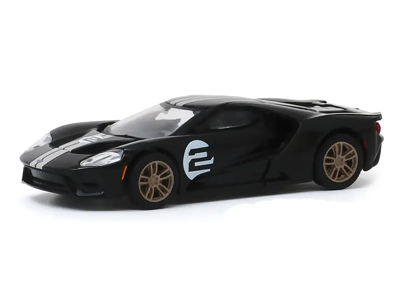 2017 Ford Gt '66 Heritage Edition #2 Black - Las Vegas 2019 Lot #747 (Barrett-Jackson) Diecast 1:64 Scale Model - Greenlight 30168 1