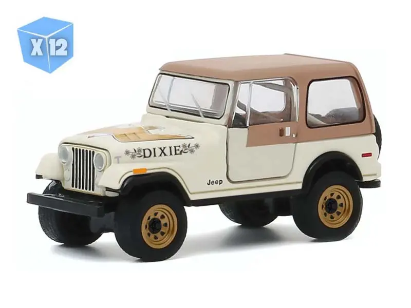 12 Pack 1979 Jeep Cj-7 Golden Eagle - Dixie Diecast 1:64 Scale Model - Greenlight 30175 1