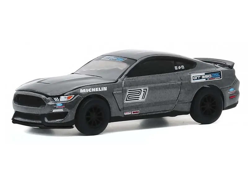 2016 Ford Mustang Shelby Gt350 #21 Gray - Ford Performance Racing School Track Attack Diecast 1:64 Model - Greenlight 30192 1