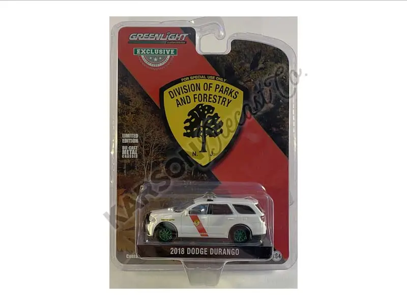 Chase 2018 Dodge Durango - New Jersey State Forest Fire Service Diecast 1:64 Scale Model Car - Greenlight 30267 1