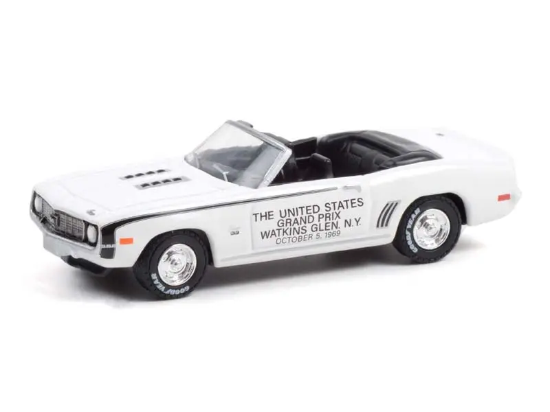 1969 Chevrolet Camaro Convertible - The United States Grand Prix Pace Car New York Diecast 1:64 Scale Model - Greenlight 30274 1