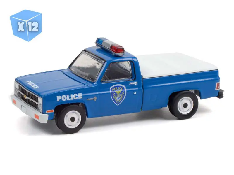 12 Pack 1981 Chevrolet C-10 Custom Deluxe - Conrail (Consolidated Rail Corporation) Police Diecast 1:64 Scale Model - Greenlight 30278 1
