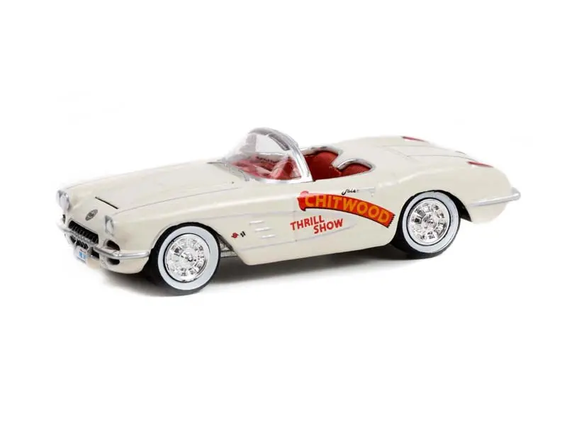 1958 Chevrolet Corvette - Joie Chitwood Thrill Show Diecast 1:64 Scale Model - Greenlight 30330 1