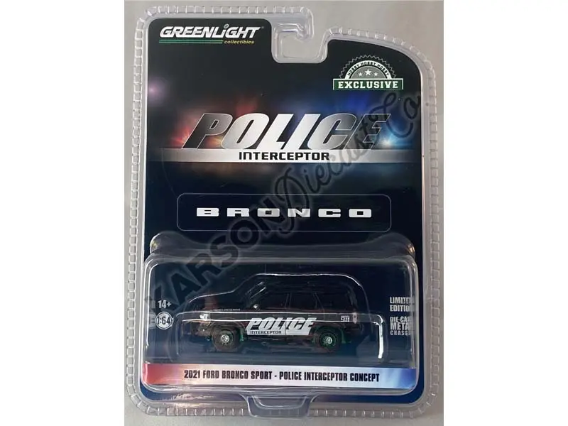 Chase 2021 Ford Bronco Sport - Police Interceptor Concept 1:64 Scale Model - Greenlight 30339 1