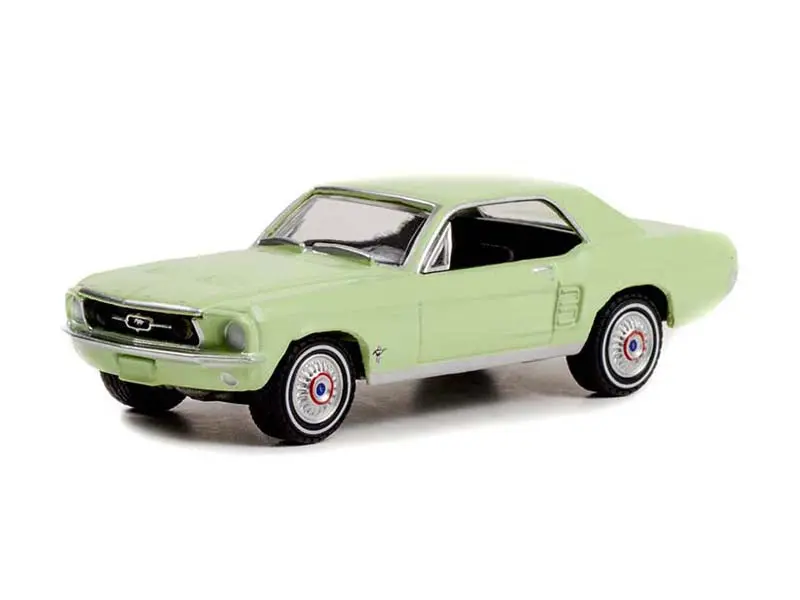 1967 Ford Mustang Coupe - She Country Special Limelite Green Diecast 1:64 Scale Model - Greenlight 30353 1