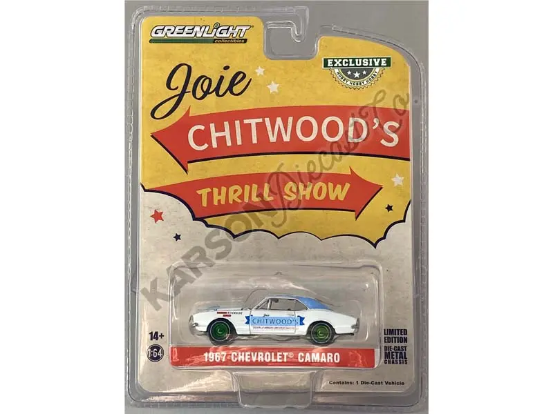 Chase 1967 Chevrolet Camaro - Joie Chitwood’S Legion Of Worlds Greatest Daredevils Diecast 1:64 Model - Greenlight 30358 1