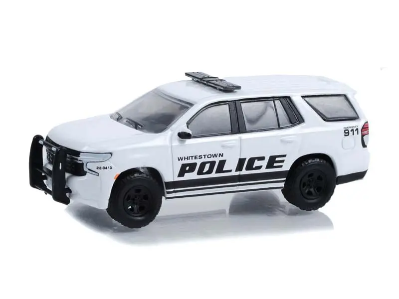 2022 Chevrolet Tahoe Police (Ppv) - Whitestown Metropolitan Police Department Indiana Diecast 1:64 Scale Model - Greenlight 30360 1