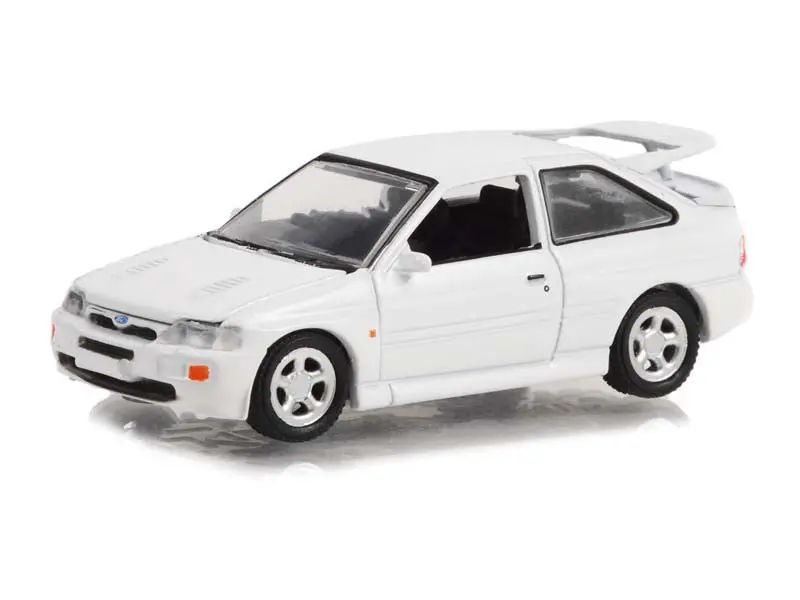 1995 Ford Escort Rs Cosworth - Diamond White Diecast 1:64 Scale Model Car - Greenlight 30379 1