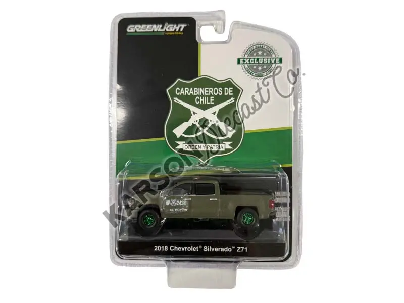 Chase 2018 Chevrolet Silverado Z71 Police - Grupo De Operaciones Policiales Especiales (Gope) Diecast 1:64 Scale Model - Greenlight 30384 1
