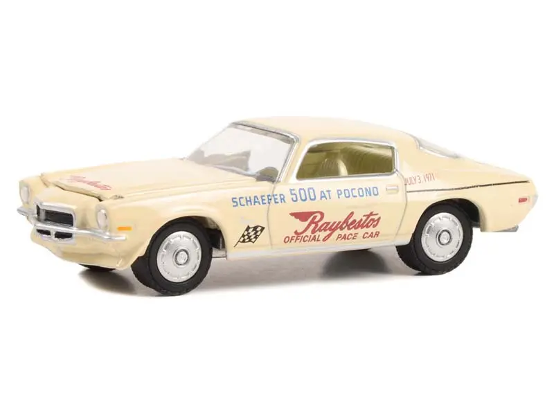 1971 Chevrolet Camaro - Schaefer 500 At Pocono Raybestos Official Pace Car Diecast 1:64 Scale Model - Greenlight 30397 1