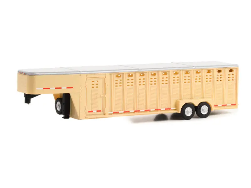 26-Foot Vertical Three Hole Gooseneck Livestock Trailer (Hitch & Tow Trailers) Diecast 1:64 Scale Model - Greenlight 30420 1