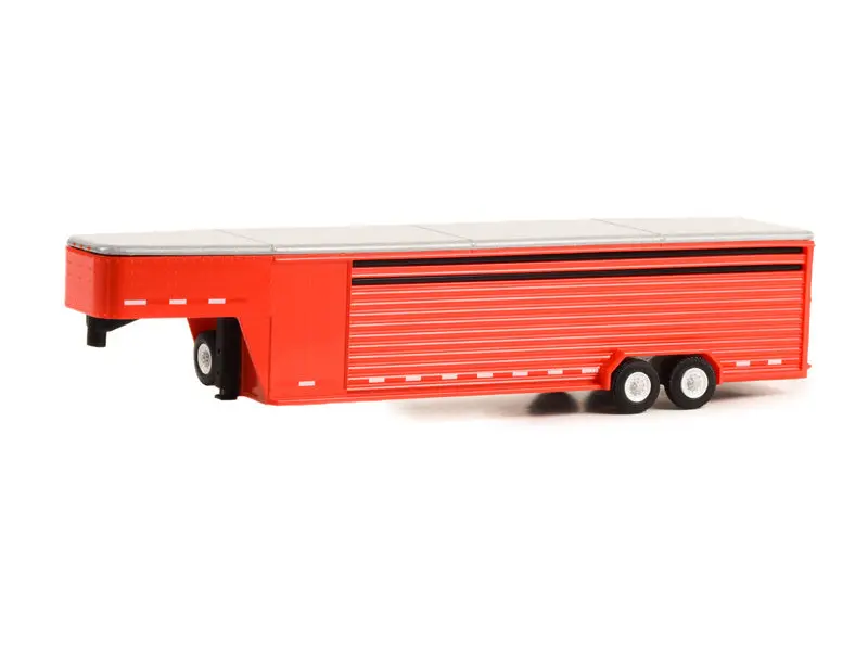 26-Foot Continuous Gooseneck Livestock Trailer - Red (Hitch & Tow Trailers) Diecast Scale 1:64 Model - Greenlight 30423 1