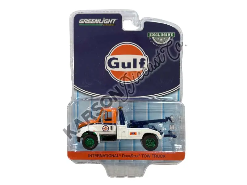 Chase International Durastar 4400 Tow Truck - Gulf Oil That Good Gulf Gasoline Diecast 1:64 Model - Greenlight 30471 1