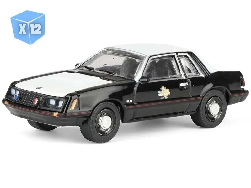 12 Pack 1982 Ford Mustang Ssp - Texas Department Of Public Safety (Hot Pursuit) Diecast 1:64 Scale Model - Greenlight 30542 1