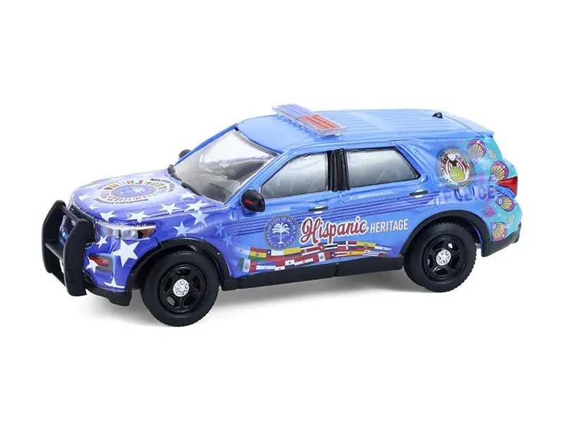 2022 Ford Police Interceptor Utility – Miami Police Department Hispanic Heritage Month Tribute Diecast 1:64 Scale Model - Greenlight  30554 1