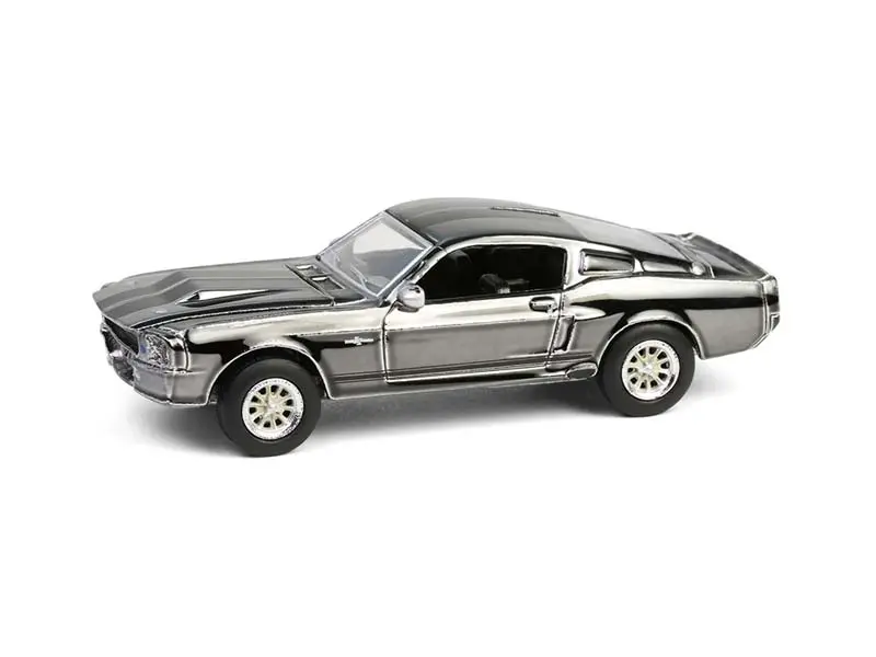 1967 Ford Mustang (Eleanor) Silver Chrome Edition - Gone In Sixty Seconds 2000 Diecast 1:64 Scale Model - Greenlight 30558 1
