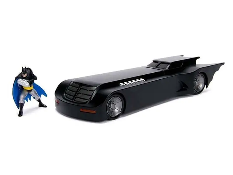 Batmobile W/ Batman Figure Metals – Batman The Animated Series (Hollywood Ride) Diecast 1:24 Scale Model - Jada 30916 1