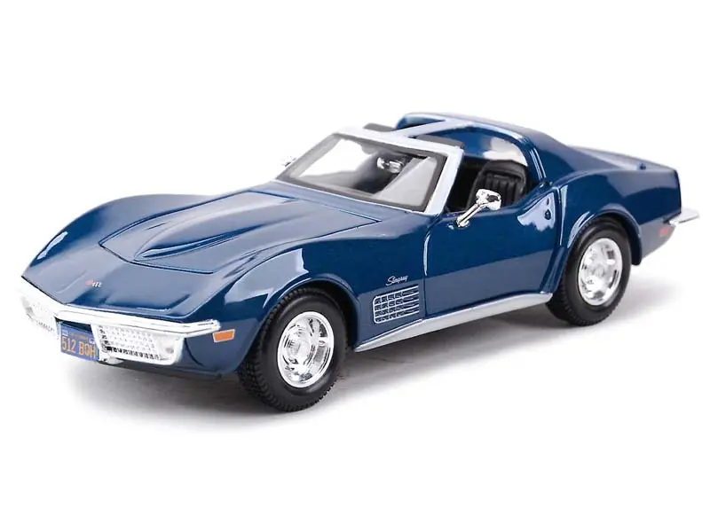 1970 Chevrolet Corvette Blue (Special Edition) Diecast 1:24 Scale Model - Maisto 31202Bl 1