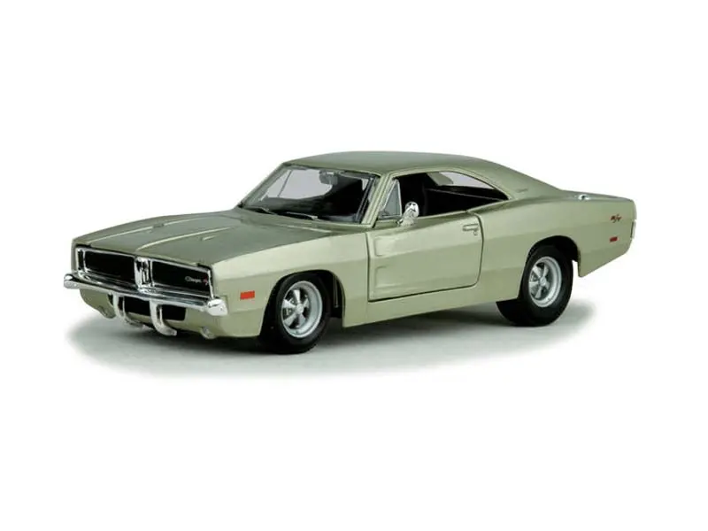 1969 Dodge Charger R/T Hemi - Silver Diecast 1:25 Scale Model  - Maisto 31256Sil 1