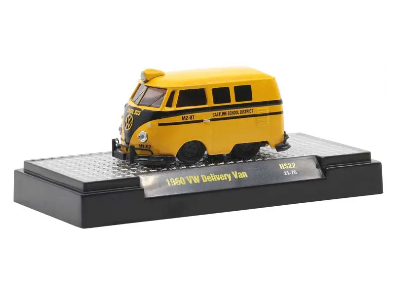 1960 Volkswagen School Bus - Shorty Diecast 1:64 Scale Model - M2 Machines 31500-Hs22 1