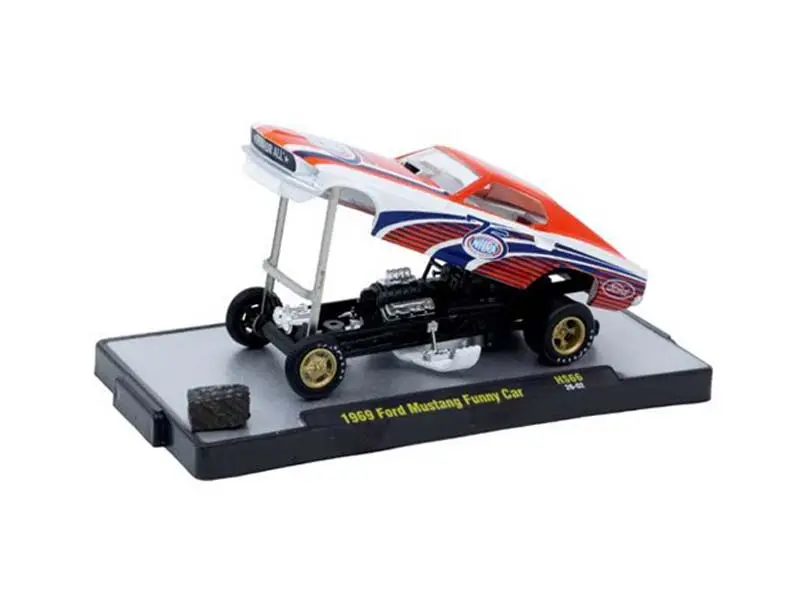 1969 Ford Mustang Funny Car 75Th Anniversary Of Nhra Diecast 1:64 Scale Model - M2 Machines 31500-Hs66 1