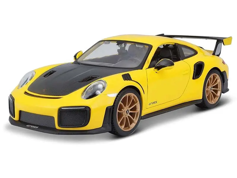 Porsche 911 Gt3 Rs – Yellow W/ Carbon Hood (Special Edition) Diecast 1:24 Scale Model - Maisto 31523Ylbk 1