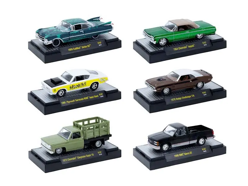 Pre-Order Auto-Thentics Series 107 Assortment Set Of 6 Diecast 1:64 Scale Models - M2 Machines 32500-107 1
