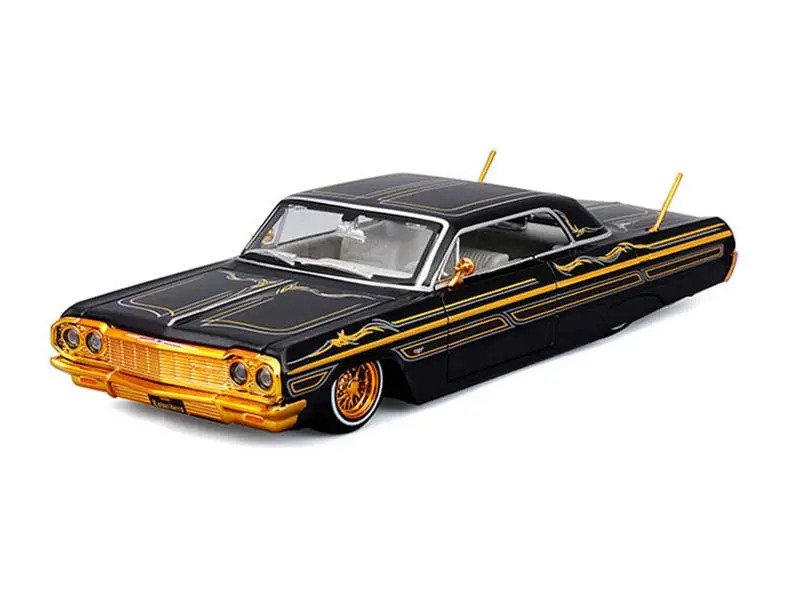 1964 Chevrolet Impala Ss – Black Gold (Design Lowriders) Diecast 1:24 Scale Model - Jada 32547Bk 1