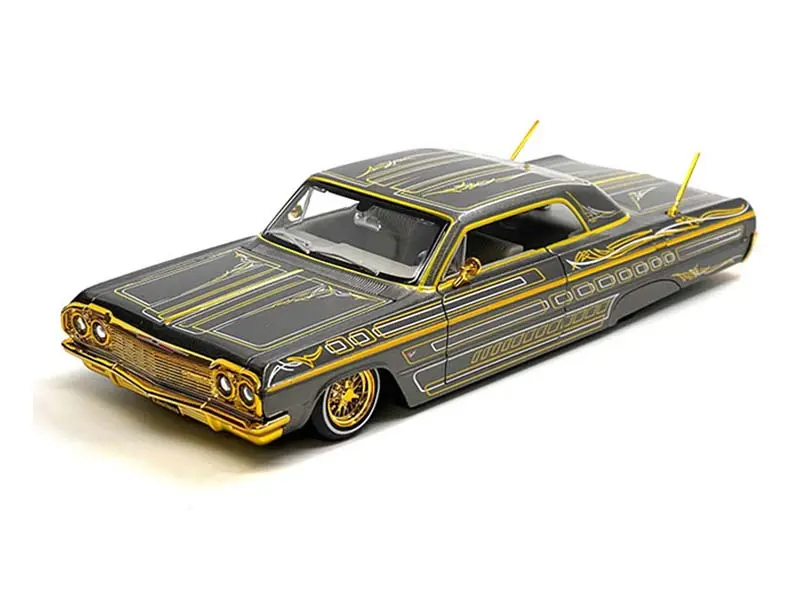 1964 Chevrolet Impala Ss Lowrider – Grey (Design Lowriders) Diecast 1:24 Scale Model - Maisto 32547Gry 1