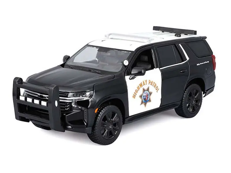 2021 Chevrolet Tahoe Highway Patrol – Black White (Design Authority) Diecast 1:24 Scale Model - Maisto 32548Chp 1