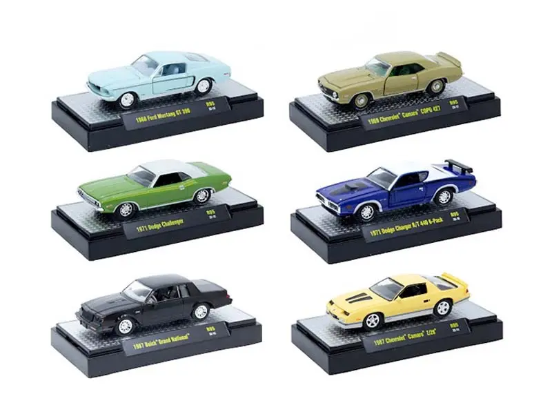 Pre-Order Detroit-Muscle Release 95 Assortment Set Of 6 Diecast 1:64 Scale Models - M2 Machines 32600-95 1