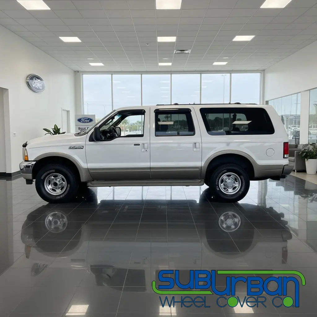 '00-05 Ford Excursion 8 Lug Chrome Center Cap 3408Cc 2