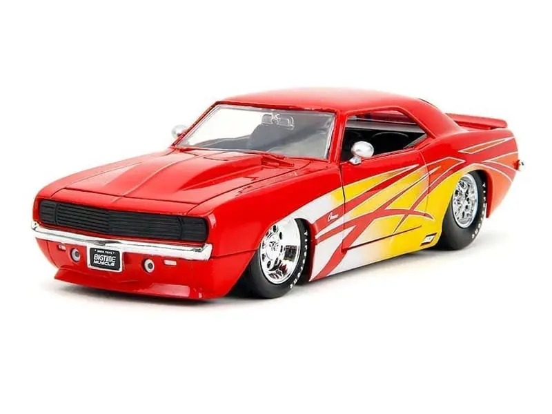 1969 Chevrolet Camaro – Glossy Red (Bigtime Muscle) Diecast 1:24 Scale Model - Jada 35029 1
