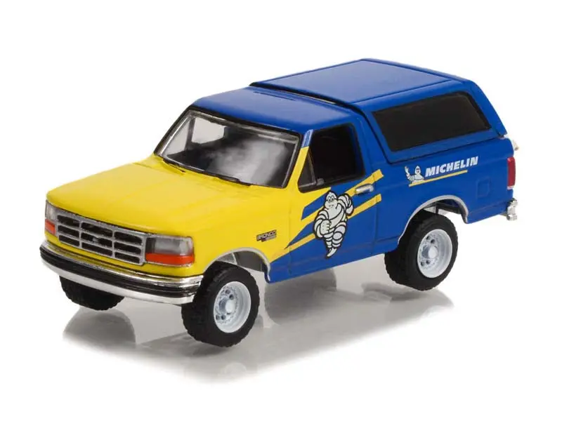 1996 Ford Bronco Xl - Michelin Tires (Blue Collar Collection Series 11) Diecast 1:64 Scale Model - Greenlight 35240D 1