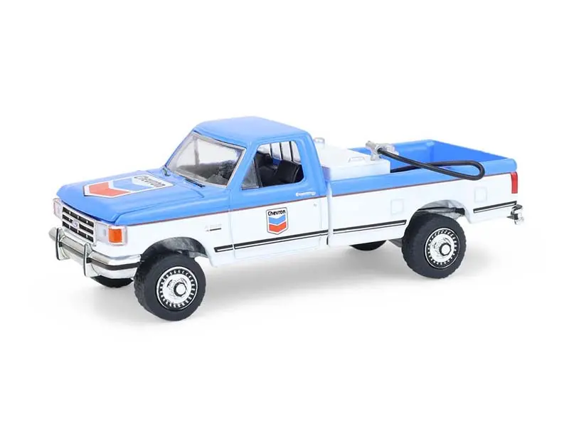 1991 Ford F-250 Xl – Chevron (Blue Collar Collection Series 14) Diecast 1:64 Scale Model - Greenlight 35300D 1