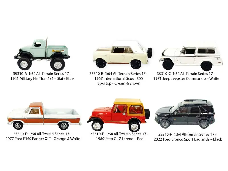 (All-Terrain Series 17) Set Of 6 Diecast 1:64 Scale Models - Greenlight 35310 1