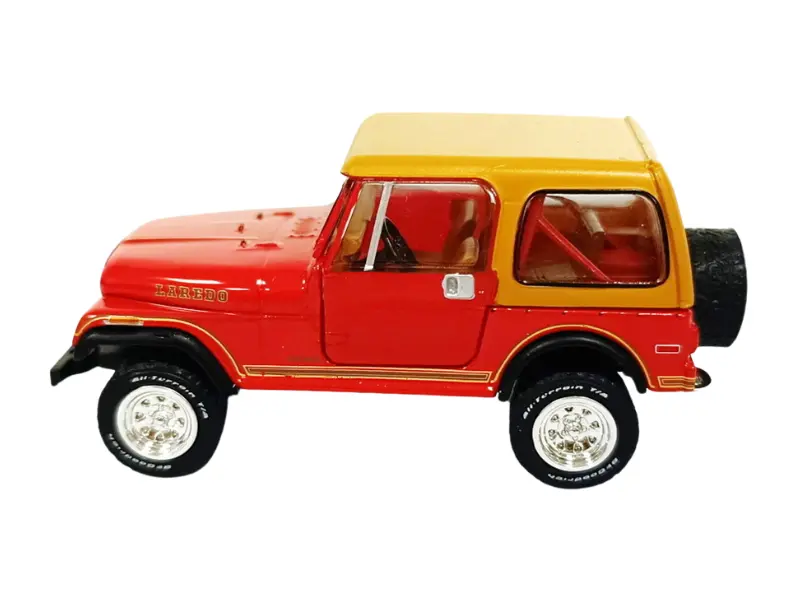 1980 Jeep Cj-7 Laredo – Red (All-Terrain Series 17) Diecast 1:64 Scale Model - Greenlight 35310E 1