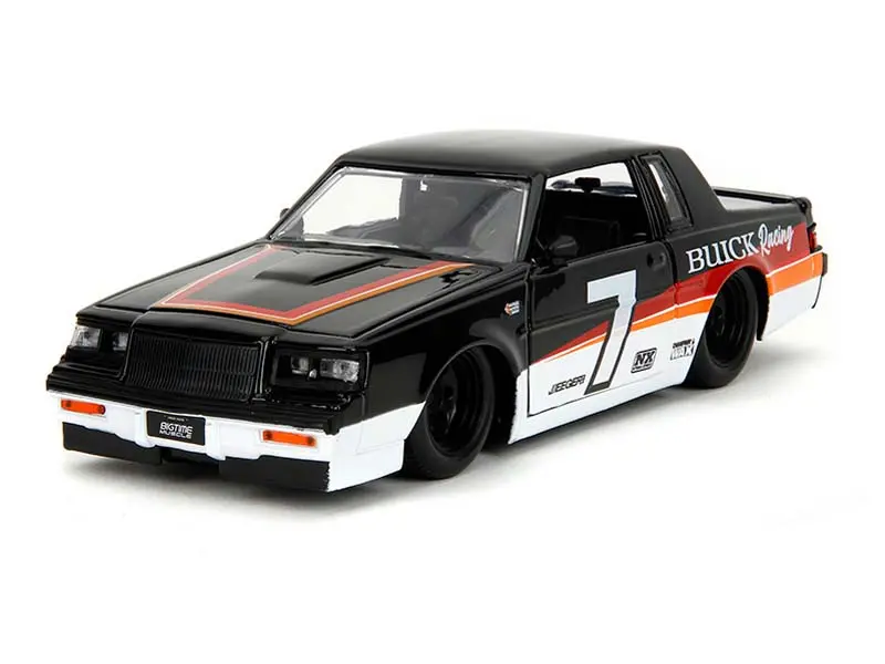 1987 Buick Grand National – Black / White (Bigtime Muscle) Diecast 1:24 Scale Model - Jada 35864 1