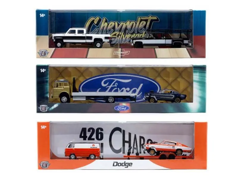 Auto-Haulers Release 87 Assortment Set Of 3 Diecast 1:64 Scale Model - M2 Machines 36000-87 1