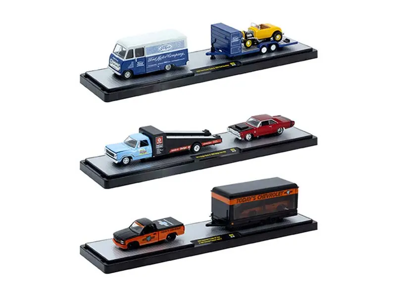 Auto-Haulers Release 93 Assortment Set Of 3 Diecast 1:64 Scale Models - M2 Machines 36000-93 1