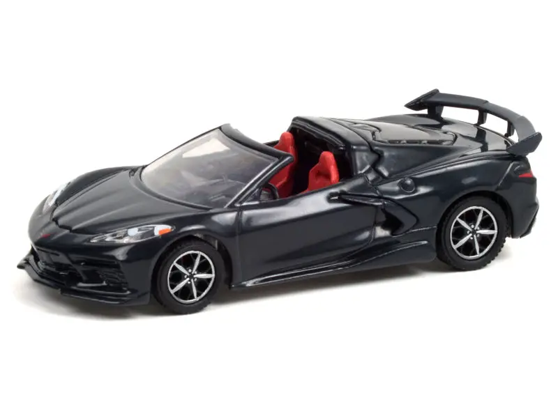 2020 Chevrolet Corvette C8 Stingray Conv. Gray Metallic (#3002) (Barrett Jackson) Scottsdale Series 7 Diecast 1:64 Model - Greenlight 37230F 1
