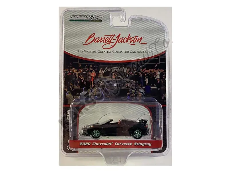 Chase 2020 Chevrolet Corvette C8 Stingray Conv. Gray Metallic (#3002) (Barrett Jackson) Scottsdale Series 7 Diecast 1:64 Model - Greenlight 37230F 1