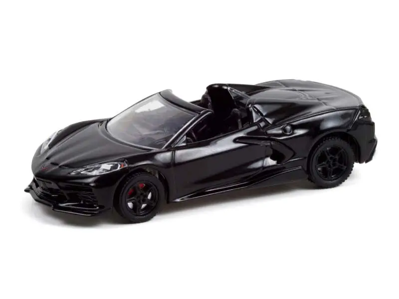 2020 Chevrolet Corvette C8 Convertible Black W/ Red Interior (Barrett-Jackson Scottsdale Edition) Series 8 Diecast 1:64 Model - Greenlight 37240D 1