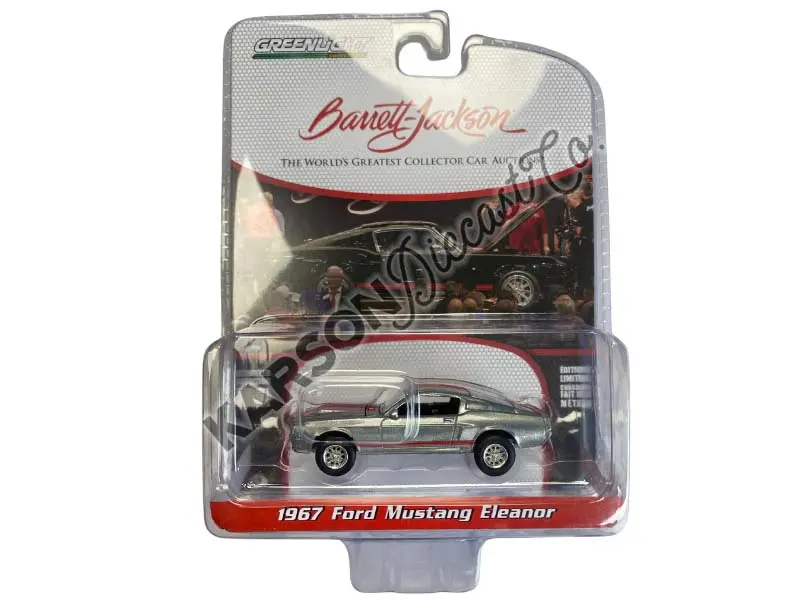 Chase 1967 Ford Mustang Shelby Gt500e – Raven Black - Scottsdale (Barrett-Jackson Series 14) Diecast 1:64 Scale Model - Greenlight 37310A 1